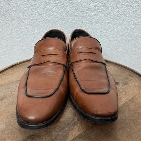 To Boot New York Dupont Brown Leather Penny Loafers Men's Size 10.5 - Picture 2 of 12